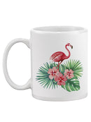 Tropical Flowers Flamingo Mug -SPIdeals Designs