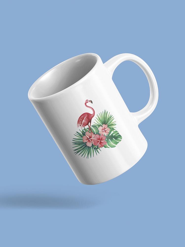 Tropical Flowers Flamingo Mug -SPIdeals Designs
