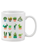 Cacti In Cute Vases Mug -SPIdeals Designs