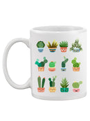 Cacti In Cute Vases Mug -SPIdeals Designs