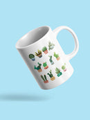 Cacti In Cute Vases Mug -SPIdeals Designs