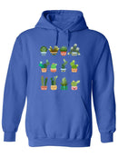 Cacti In Cute Vases Hoodie -SPIdeals Designs