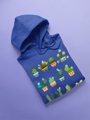 Cacti In Cute Vases Hoodie -SPIdeals Designs