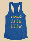 Cacti In Cute Vases Racerback Tank -SPIdeals Designs