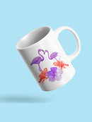 Purple Flamingos Mug -SPIdeals Designs