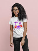 Purple Flamingos T-shirt -SPIdeals Designs