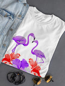 Purple Flamingos T-shirt -SPIdeals Designs