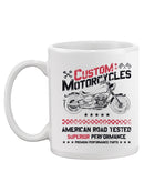 Custom Motorcycles Mug -SPIdeals Designs
