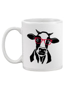 Cow With Glasses Mug -SPIdeals Designs