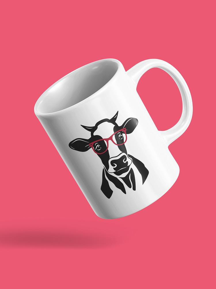 Cow With Glasses Mug -SPIdeals Designs