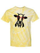 Cow With Glasses Tie Dye Tee -SPIdeals Designs