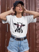 Cow With Glasses T-shirt -SPIdeals Designs
