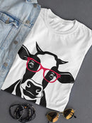 Cow With Glasses T-shirt -SPIdeals Designs