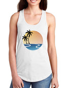 Summer Beach Art Racerback Tank -SPIdeals Designs