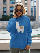 Cute And Happy Llama Hoodie -SPIdeals Designs