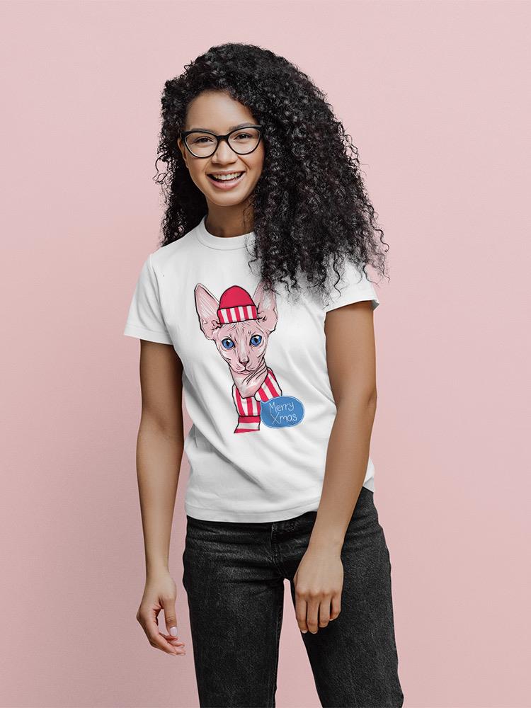 Merry Xmas Sphynx Cat T-shirt -SPIdeals Designs