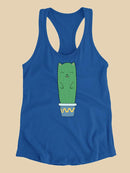 Cute Cactus Kitten Racerback Tank -SPIdeals Designs