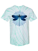 Dragonfly And Pattern Tie Dye Tee -SPIdeals Designs