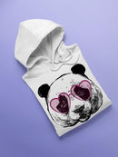 Panda With Heart Glasses Hoodie -SPIdeals Designs