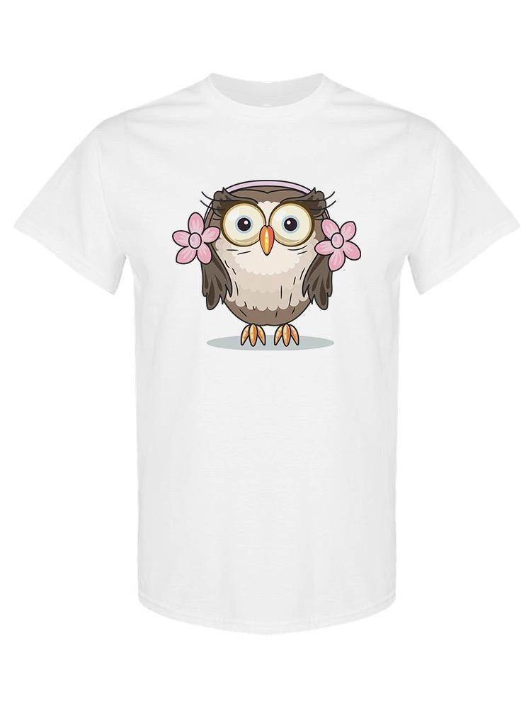 Cute Owl With Flowers T-shirt -SPIdeals Designs
