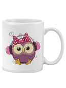 Owl With Headphones Mug -SPIdeals Designs