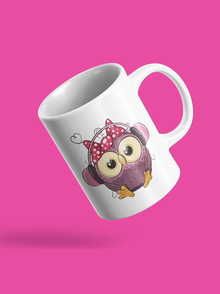 Owl With Headphones Mug -SPIdeals Designs