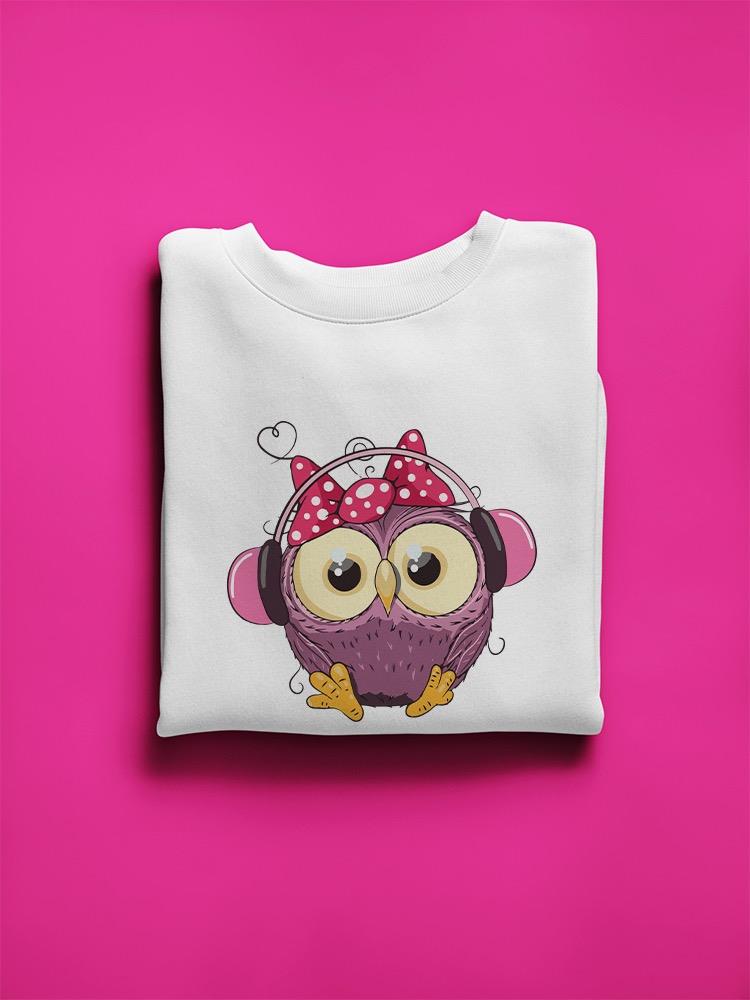 Owl With Headphones Sweatshirt -SPIdeals Designs