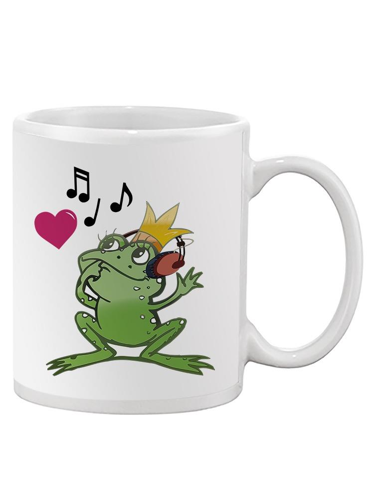 Frog With Headphones Mug -SPIdeals Designs