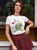 Frog With Headphones T-shirt -SPIdeals Designs