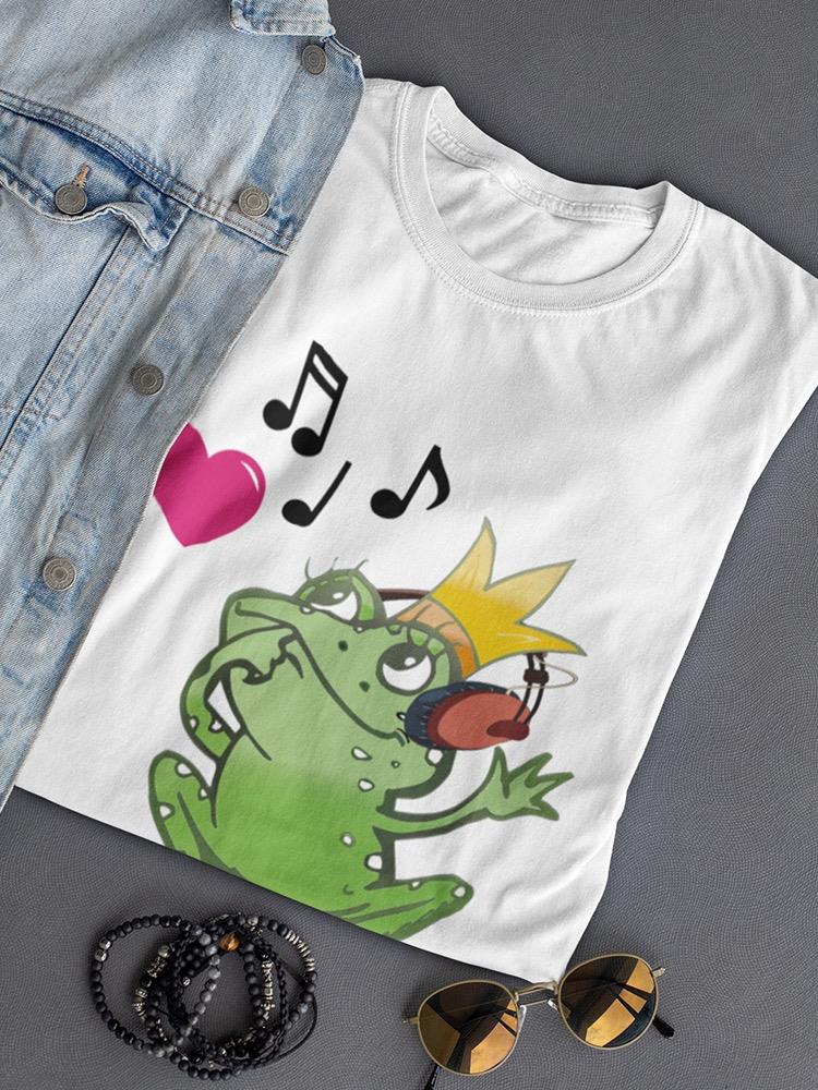 Frog With Headphones T-shirt -SPIdeals Designs