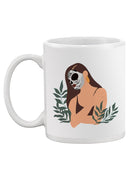 Woman With Skull Mask Mug -SPIdeals Designs