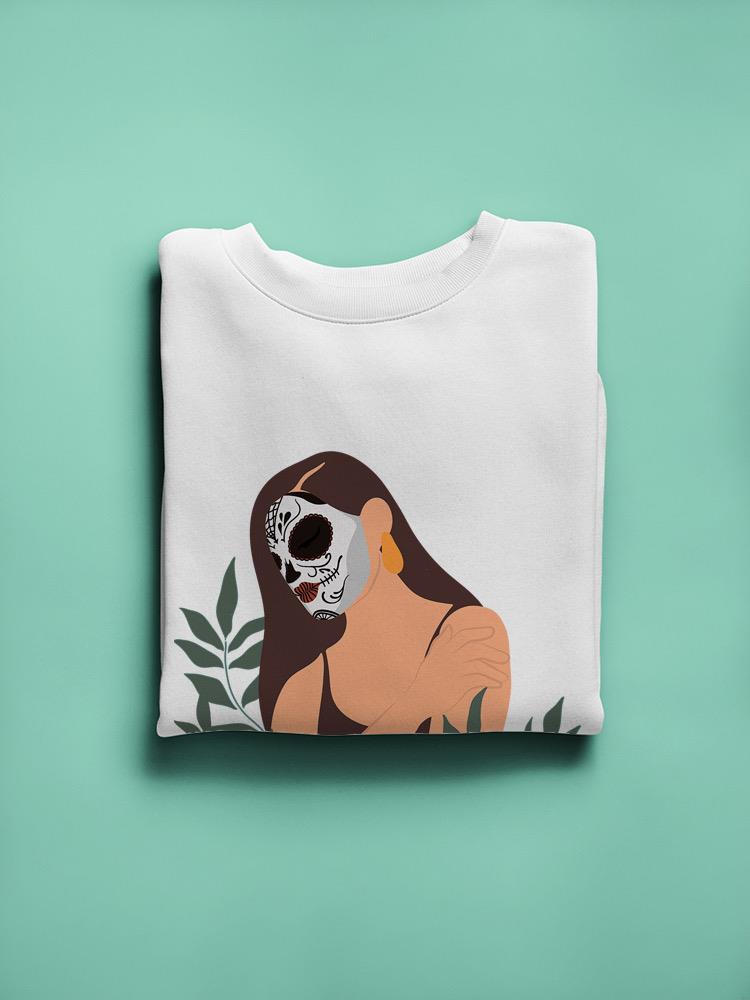 Woman With Skull Mask Hoodie or Sweatshirt -SPIdeals Designs