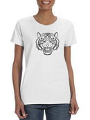Black And White Tiger Sketch T-shirt -SPIdeals Designs