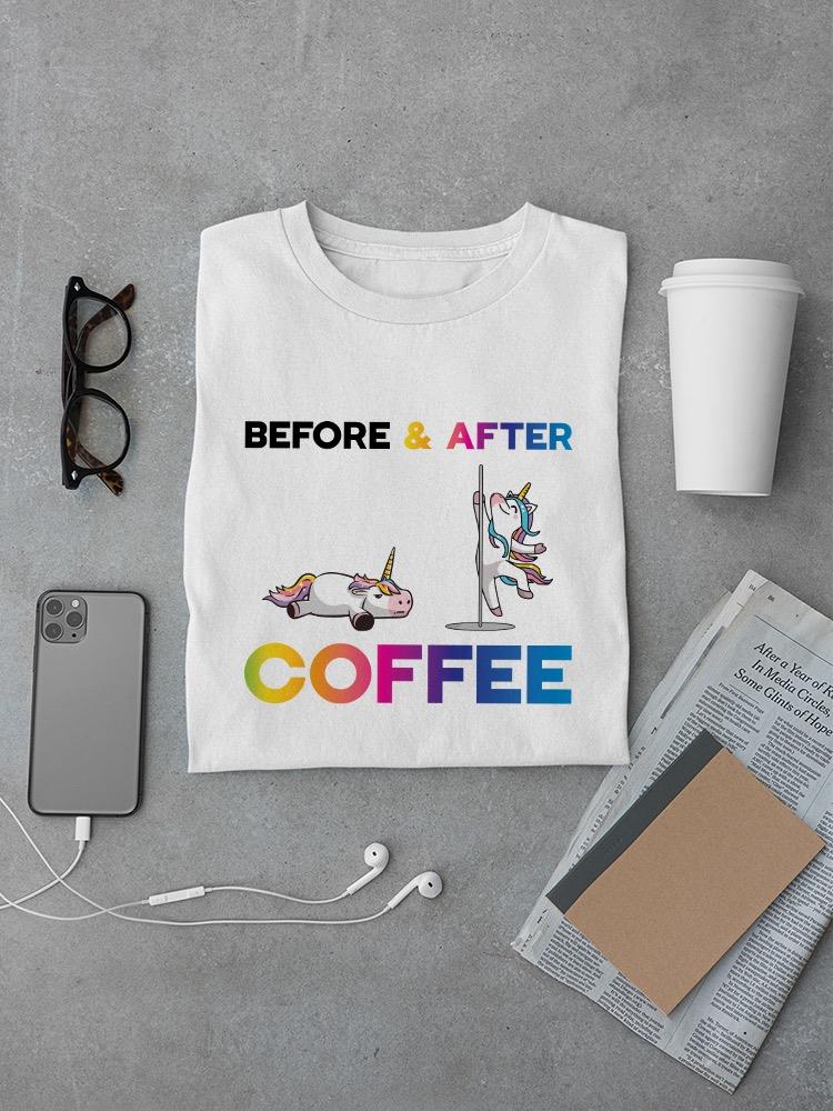 Before And After Coffee T-shirt -SPIdeals Designs