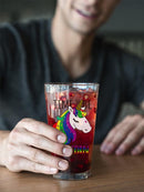 Time To Be A Unicorn! Pint Glass -SPIdeals Designs