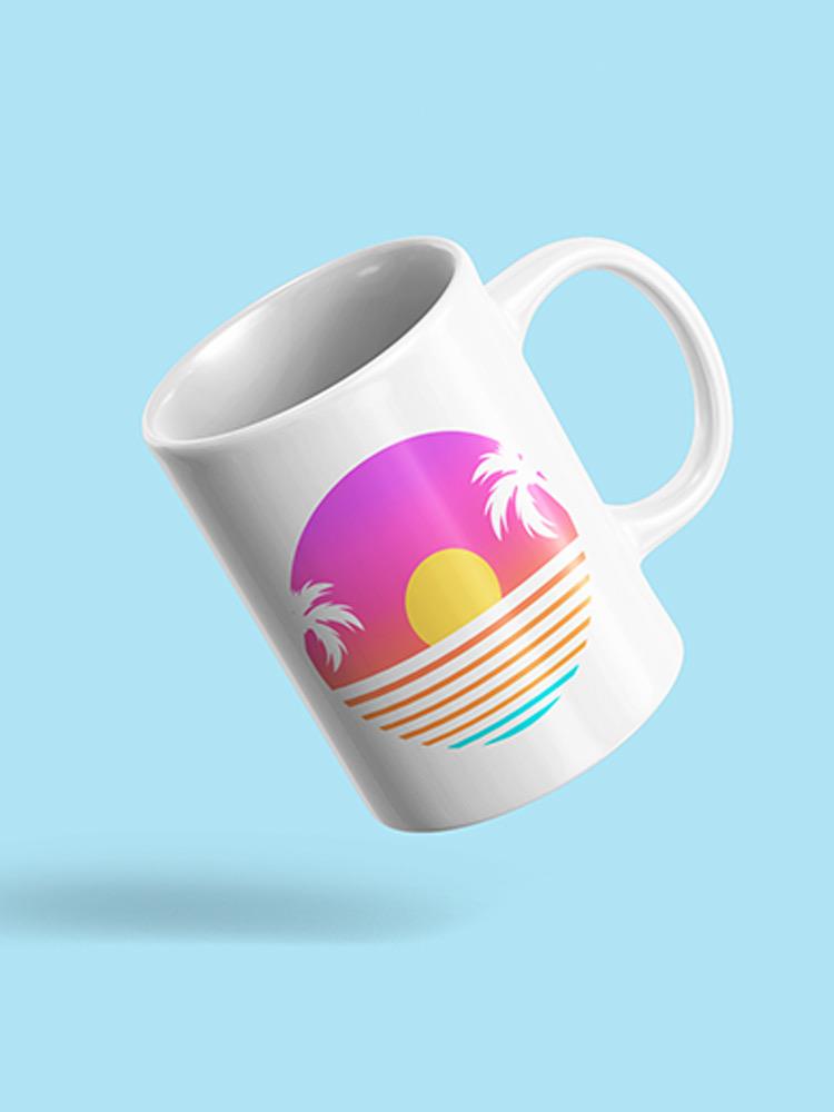 Retro Tropical Sunset Mug -SPIdeals Designs