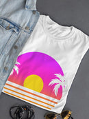Retro Tropical Sunset T-shirt -SPIdeals Designs