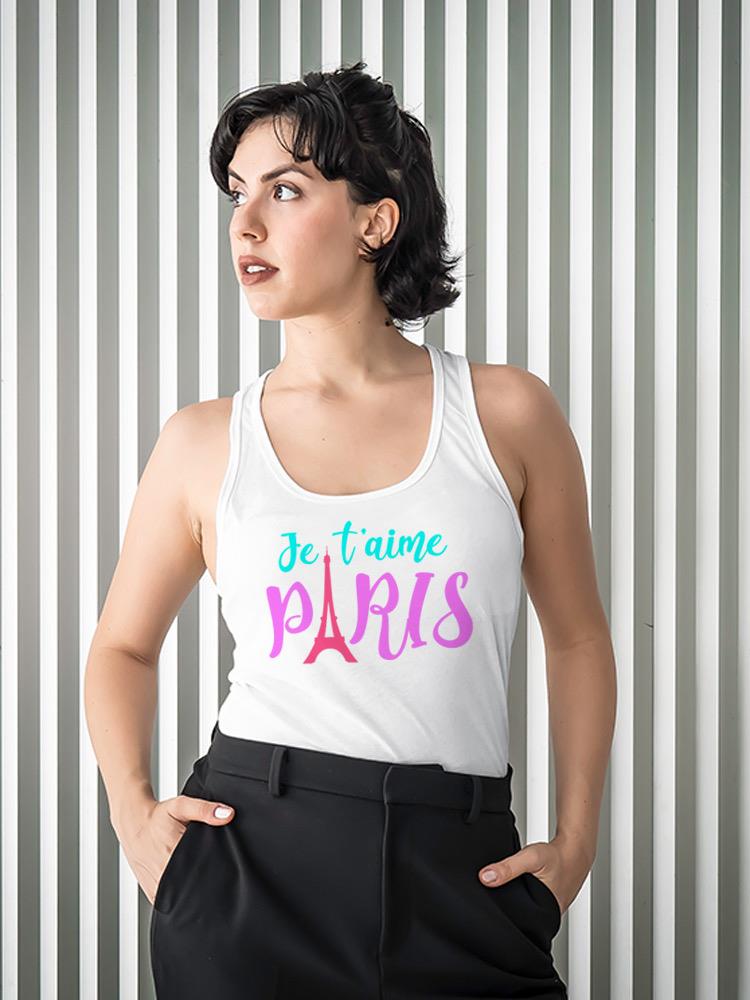 I Love You, Paris Racerback Tank -SPIdeals Designs