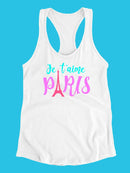 I Love You, Paris Racerback Tank -SPIdeals Designs
