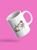 Girl And Dog In Paris Mug -SPIdeals Designs
