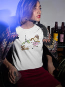 Girl And Dog In Paris T-shirt -SPIdeals Designs