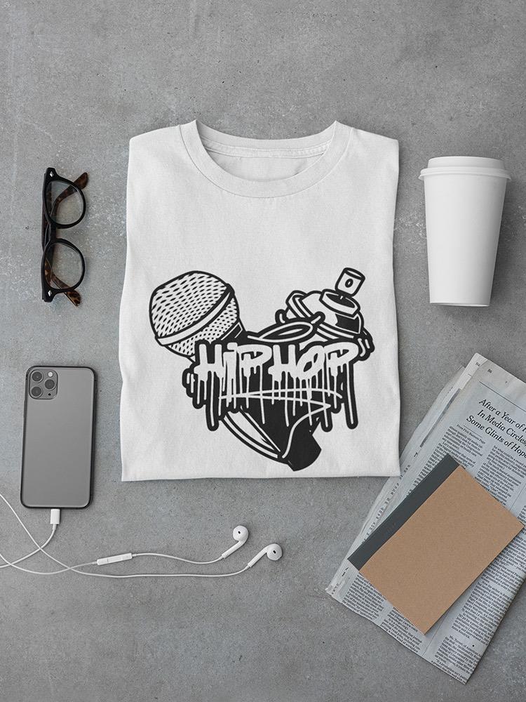 Hip Hop Microphone And Spray T-shirt -SPIdeals Designs