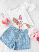 Cute French Bulldog With Gum T-shirt -SPIdeals Designs