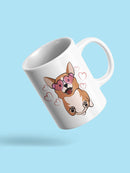 Corgi With Heart Glasses Mug -SPIdeals Designs