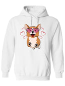 Corgi With Heart Glasses Hoodie -SPIdeals Designs