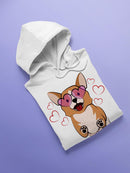 Corgi With Heart Glasses Hoodie -SPIdeals Designs