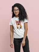 Corgi With Heart Glasses T-shirt -SPIdeals Designs