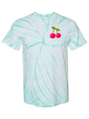 Red Cherries Tie Dye Tee -SPIdeals Designs