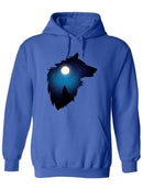 Wolf Howling At The Moon. Hoodie -SPIdeals Designs