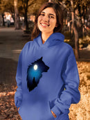 Wolf Howling At The Moon. Hoodie -SPIdeals Designs